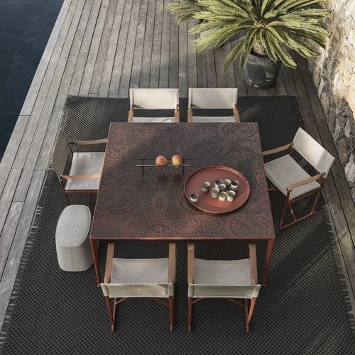 Tavolo contemporaneo - Mirto - B&B Italia - in alluminio / in gres porcellanato / in pietra lavica smaltata
