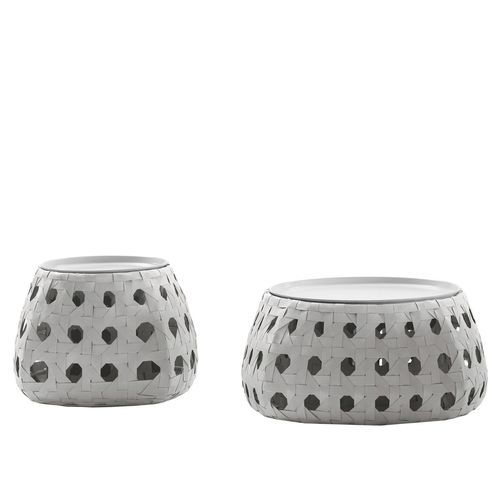 Tavolino basso design originale - Canasta - B&B Italia - in gres porcellanato / con supporto in acciaio / con supporto in alluminio