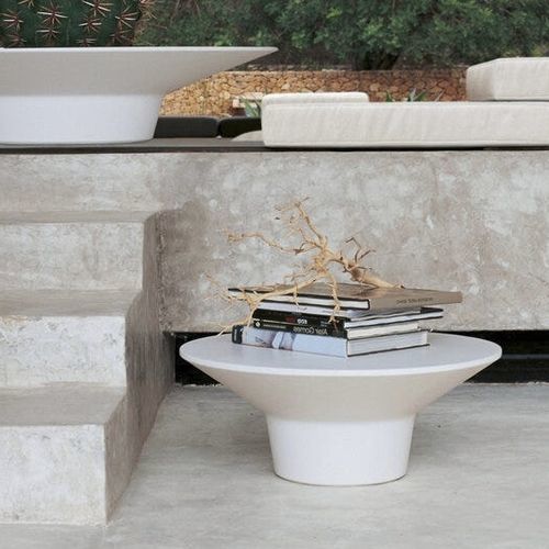 Tavolino basso contemporaneo - Springtime - B&B Italia - in Cristalplant® / con supporto in cristallo / rotondo