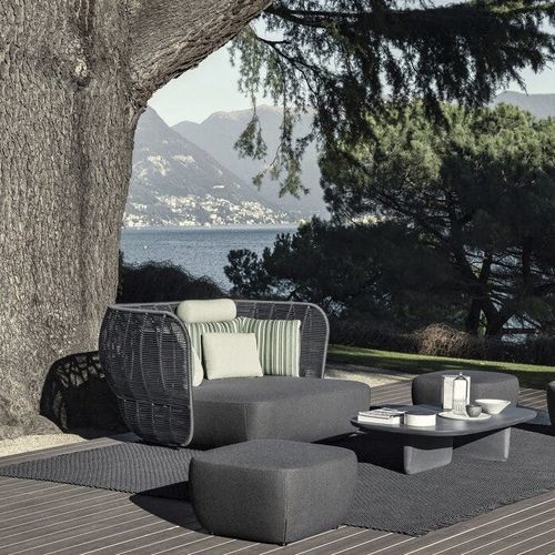 Pouf contemporaneo - Bay - B&B Italia - in tessuto / rettangolare / imbottito
