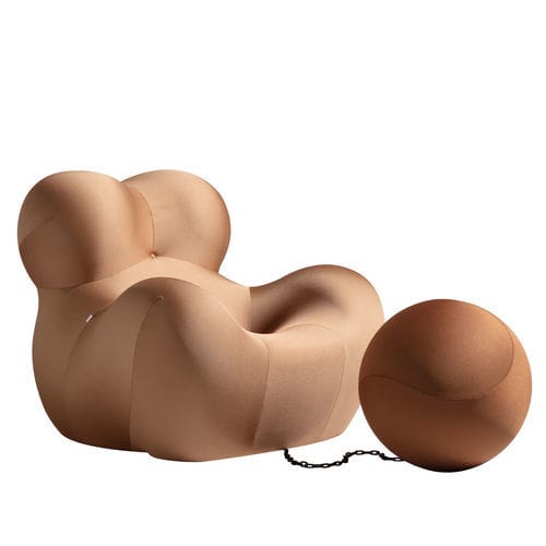 Poltrona contemporanea - Serie Up Compasso d'Oro - B&B Italia - in tessuto / in PVC / con poggiapiedi