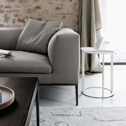 Tavolo d'appoggio contemporaneo - Frank - B&B Italia - in acciaio verniciato / con supporto in acciaio verniciato / rotondo