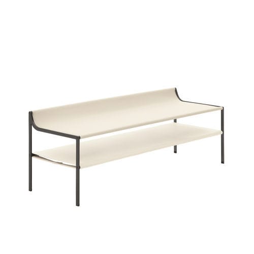 Panca contemporanea - Quiet Lines - B&B Italia - in pelle / in acciaio / in alluminio