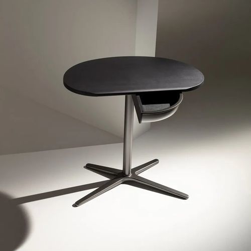 Tavolo d'appoggio contemporaneo - Sir Vito - B&B Italia - in legno massiccio / in MDF / con supporto in acciaio