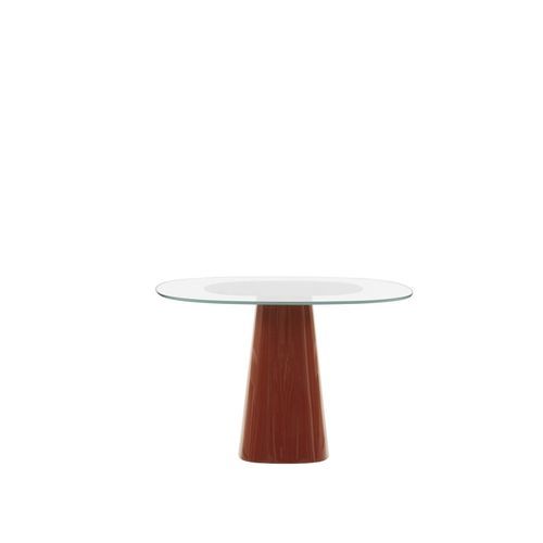 Tavolo contemporaneo - Allure O' Dot - B&B Italia - in vetro temprato / con supporto in acciaio / rotondo