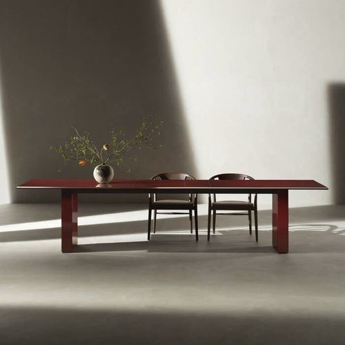 Tavolo contemporaneo - Assiale - B&B Italia - in HPL / in marmo / con supporto in legno