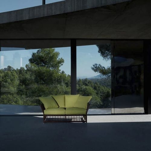 Divano contemporaneo - SOFTCAGE - B&B Italia - da esterno / in poliestere / con cuscino rimovibile