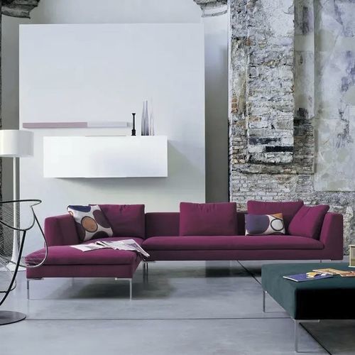 Divano contemporaneo - CHARLES - B&B Italia - in tessuto / in pelle / per cuscini