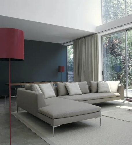 Divano contemporaneo - CHARLES LARGE - B&B Italia - in tessuto / in pelle / per cuscini