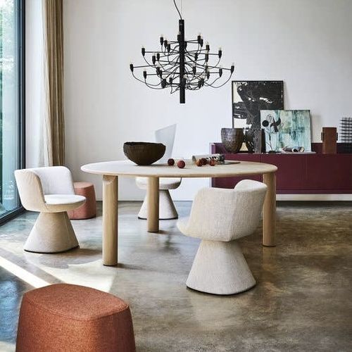 Sedia contemporanea - FLAIR O' - B&B Italia - da interno / in tessuto / in acciaio
