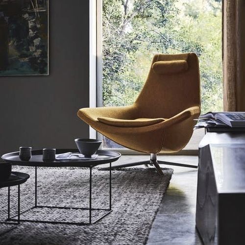 Poltrona contemporanea - METROPOLITAN - B&B Italia - in tessuto / in pelle / in alluminio