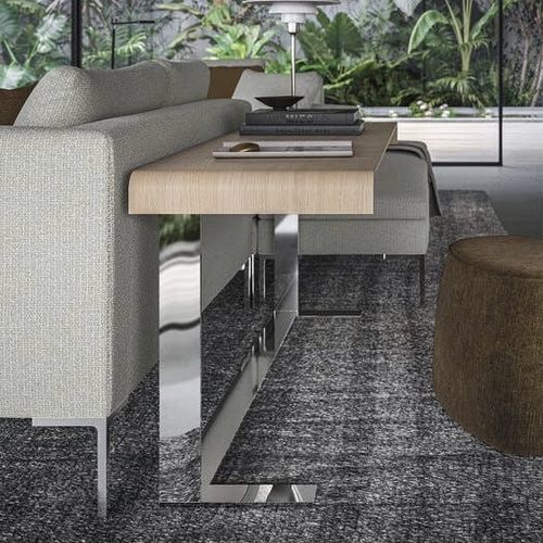 Tavolo contemporaneo - CHARLES - B&B Italia - in legno / con supporto in metallo / rettangolare