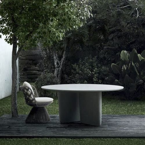 Tavolo contemporaneo - TOBI-ISHI - B&B Italia - in cemento / con base in cemento / rotondo
