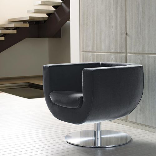 Poltrona contemporanea - Tulip - B&B Italia - in tessuto / in pelle / in alluminio