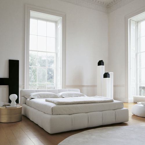 Letto matrimoniale - Tufty - B&B Italia - contemporaneo / imbottito / con testiera