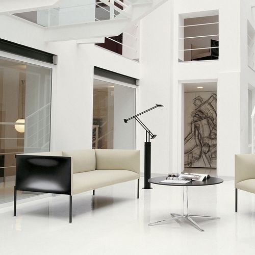 Divano contemporaneo - Hollow - B&B Italia - in tessuto / in pelle / con braccioli