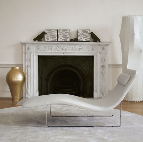 Chaise longue contemporanea - LANDSCAPE - B&B Italia - in tessuto / in pelle / in acciaio
