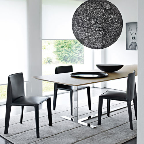 Sedia contemporanea - Doyl - B&B Italia - da interno / in pelle / con supporto in acciaio