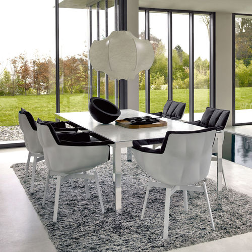 Sedia contemporanea - Husk - B&B Italia - da interno / in tessuto / in pelle