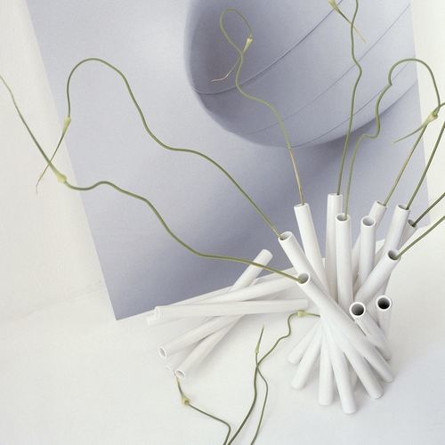 Vaso contemporaneo - Bunch - B&B Italia - in ceramica / di Naoto Fukasawa / bianco