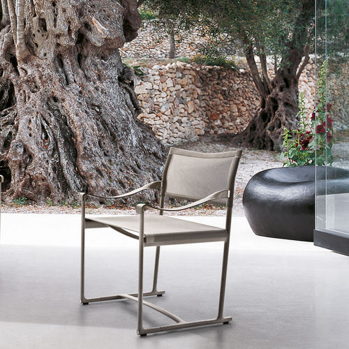 Sedia contemporanea - Mirto - B&B Italia - da esterno / in tessuto / con supporto in ghisa di alluminio