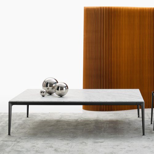 Tavolino basso contemporaneo - Mirto - B&B Italia - in vetro / in MDF / in marmo