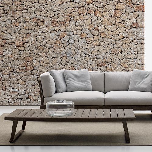 Tavolino basso contemporaneo - Gio - B&B Italia - in teak / in legno massiccio / con supporto in legno massiccio