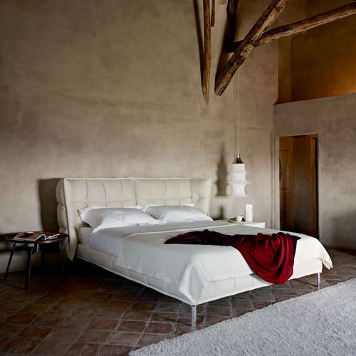 Letto matrimoniale - Husk - B&B Italia - contemporaneo / imbottito / con testiera