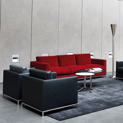 Divano contemporaneo - George - B&B Italia - in tessuto / in pelle / con braccioli