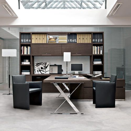 Set scrivania e scaffale contract - Ac Executive - B&B Italia