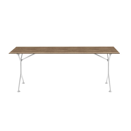 Tavolo contemporaneo - M23_O - ALIAS - in frassino / in teak / con supporto in alluminio laccato