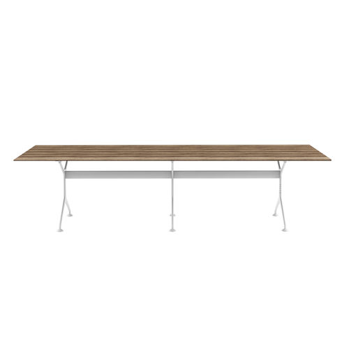 Tavolo contemporaneo - M25_O - ALIAS - in frassino / in teak / con supporto in ghisa di alluminio