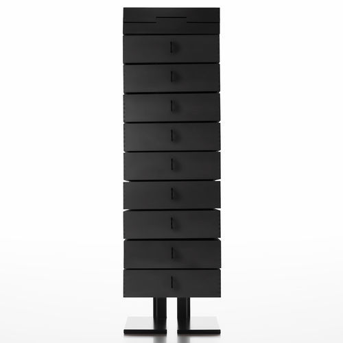Cassettiera contemporanea - ROBOT / 619 - ALIAS - in frassino / in acciaio / di Mario Botta