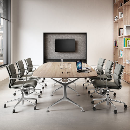 Tavolo da riunione contemporaneo - FRAMETABLE / FM1_240 - ALIAS - in MDF / in laminato / con supporto in ghisa di alluminio