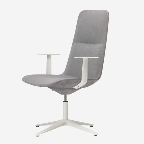 Sedia da conferenza contemporanea - SLIM MEDIUM 4 / 808 - ALIAS - da interno / in tessuto / in pelle