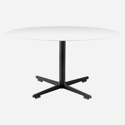 Tavolino basso contemporaneo - CROSS / 573 - ALIAS - in laminato / con supporto in acciaio laccato / rotondo