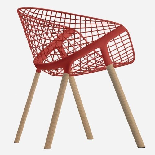 Sedia contemporanea - KOBI / 041 - ALIAS - da interno / in acciaio laccato / con supporto in legno
