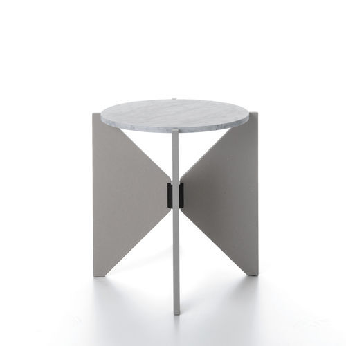 Tavolino basso contemporaneo - SATURNO - ALIAS - in vetro / in marmo / con supporto in MDF laccato