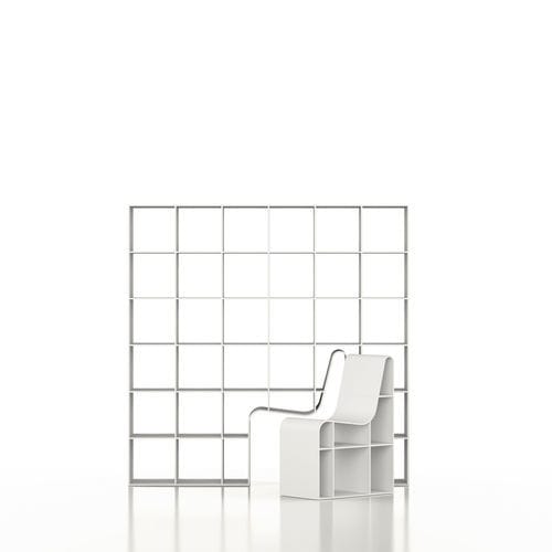 Scaffale contemporaneo - BOOKCHAIR / 210 - ALIAS - in MDF laccato / contract / bianco