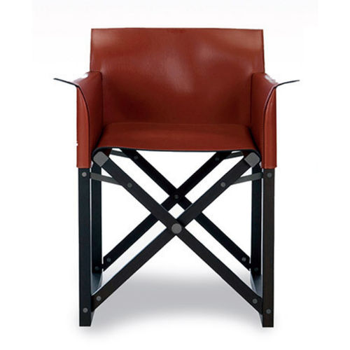 Sedia contemporanea - TRUFFAUT - Giorgio Armani Casa - in rovere / in pelle / regista