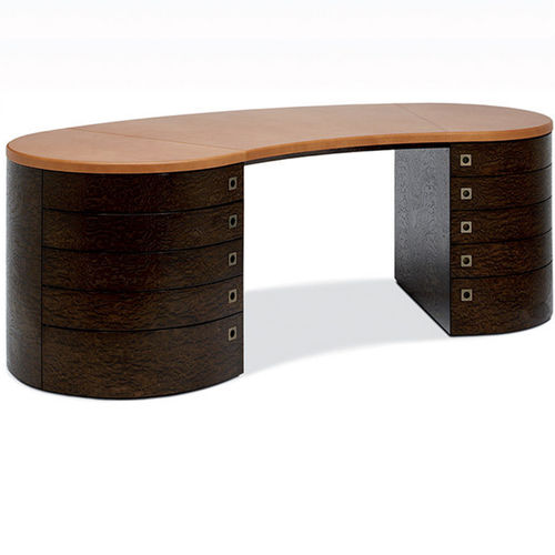 Scrivania contemporanea - GIUNONE - Giorgio Armani Casa - in legno / in pelle / con base in pannelli