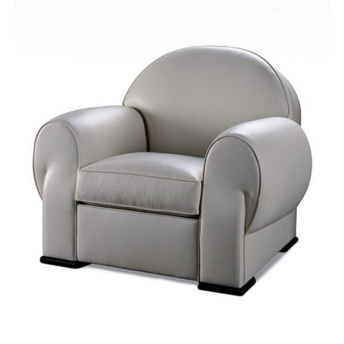 Poltrona club classica - EMILE - Giorgio Armani Casa - in pelle
