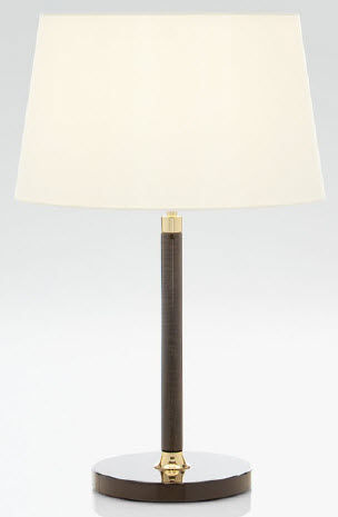 Lampada da tavolo - ELOISE - Giorgio Armani Casa - in tessuto / in pelle / in noce