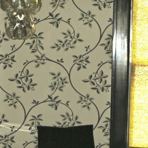 Carta da parati contemporanea - RINGWOLD - Farrow & Ball - con motivi floreali / aspetto metallico / rossa