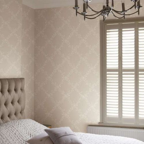Carta da parati contemporanea - TOILE TRELLIS series - Farrow & Ball - floreale / geometrica / gialla