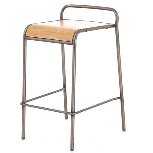Sgabello da bar contemporaneo - LÉONIE - Mobalpa - con supporto in metallo spazzolato