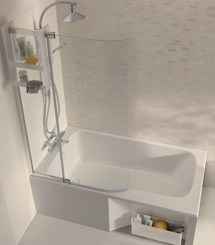 Vasca da bagno doccia rettangolare - Mobalpa - da appoggio / in acrilico