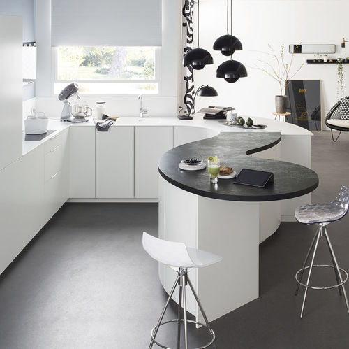 Cucina contemporanea - AMBIANCE ARABESQUE - Mobalpa - in Corian® / in laminato / a U