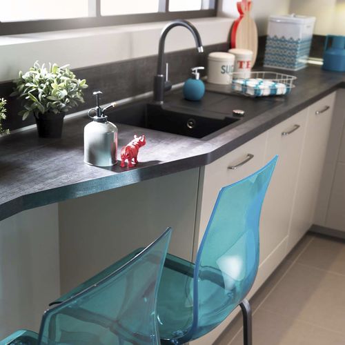 Cucina contemporanea - AMBIANCE AZUR - Mobalpa - in ebano / in laminato / a U