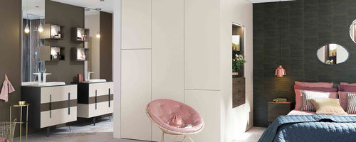 Mobile lavabo doppio - AMBIANCE ÉLÉGANCE - Mobalpa - da appoggio / in laminato / contemporaneo